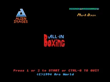 All In Boxing (1994)(Arc World)-Acorn Archimedes